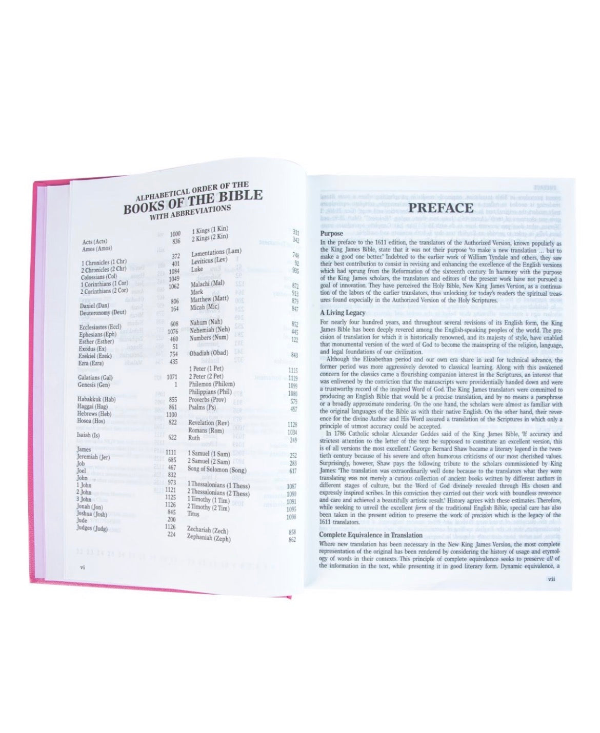 NKJV Pink Hardcover Bible