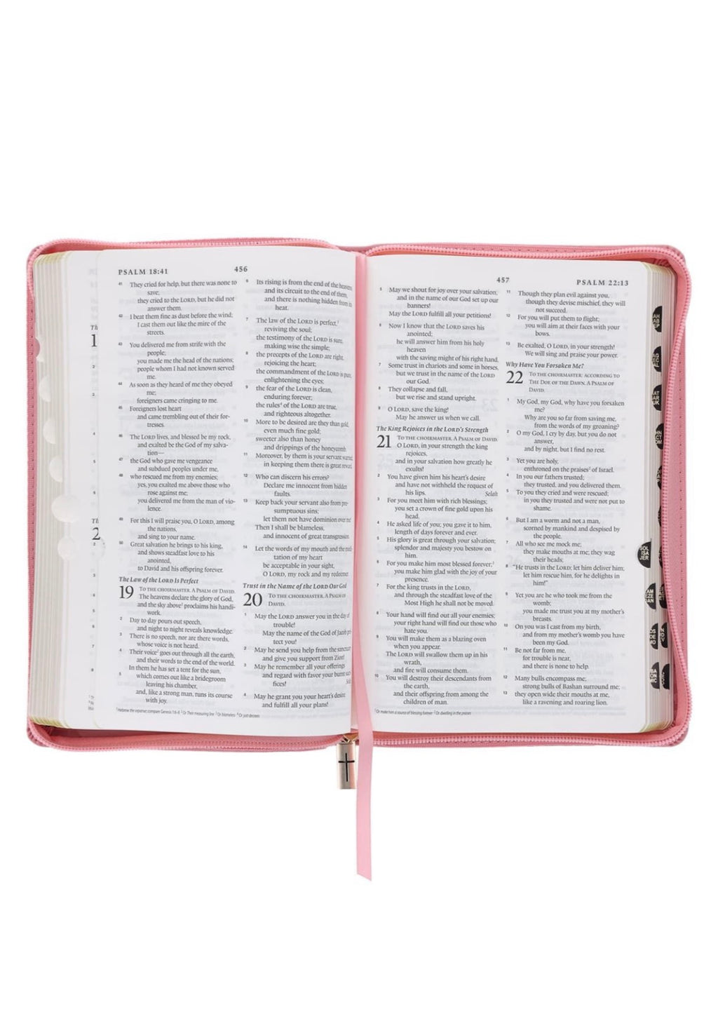 ESV Pink Faux Leather Compact Bible With Zip
