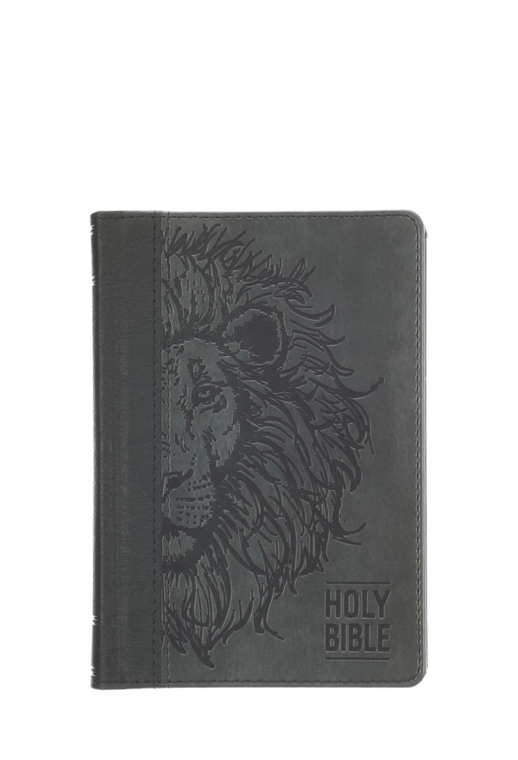 KJV Compact Bible, Faux Leather, Grey Lion (Small Bible)