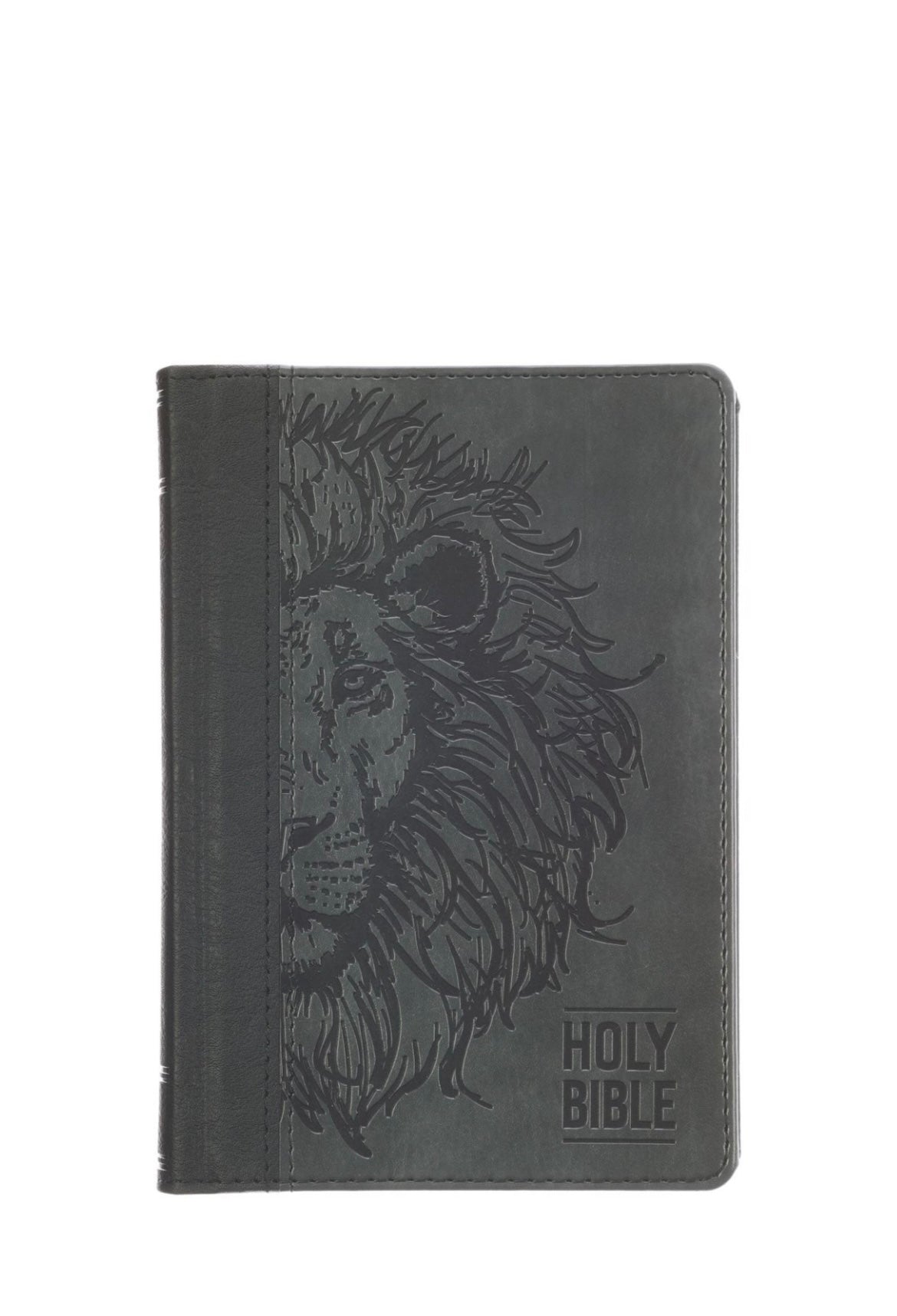 KJV Compact Bible, Faux Leather, Grey Lion (Small Bible)