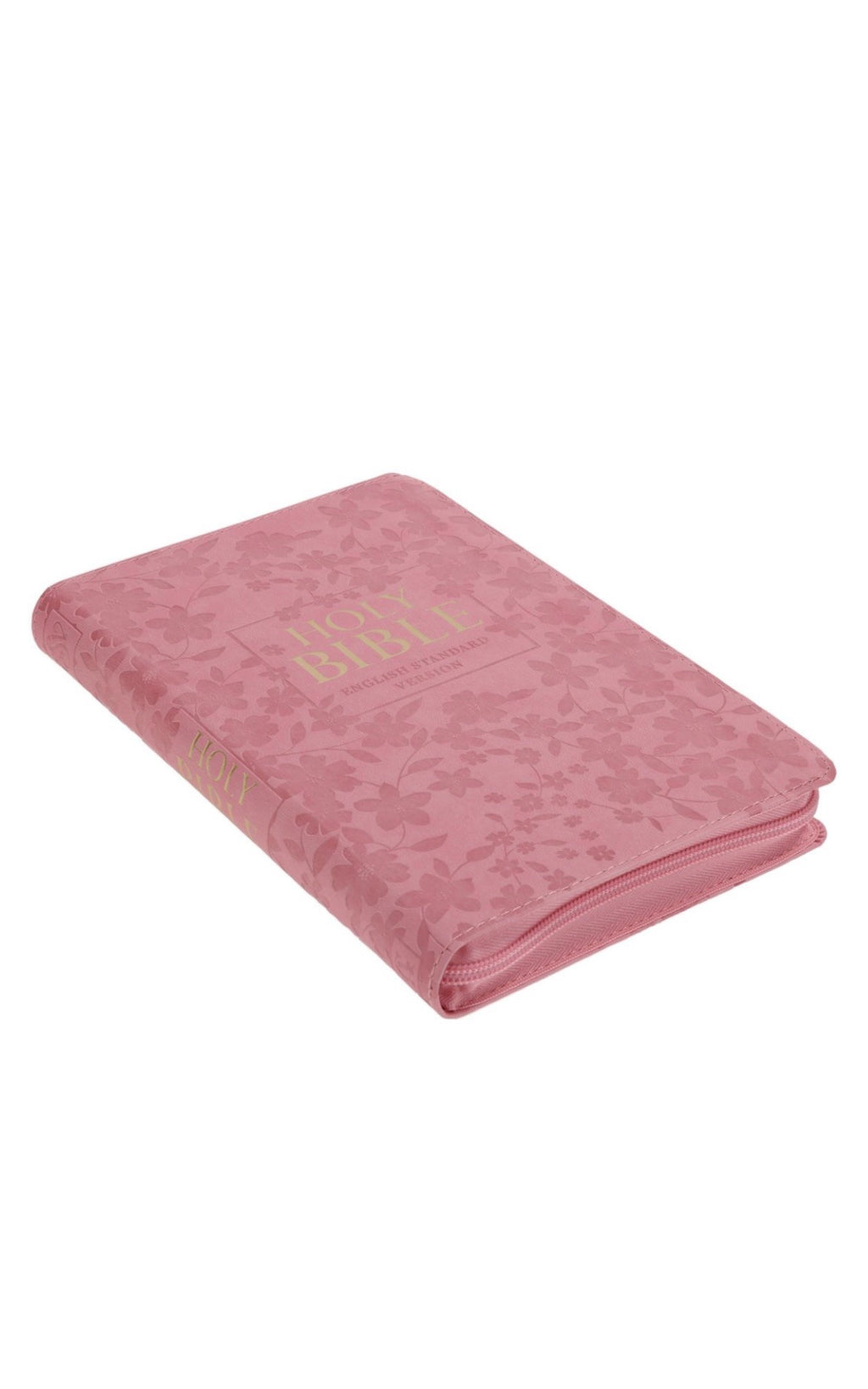 ESV Pink Faux Leather Compact Bible With Zip