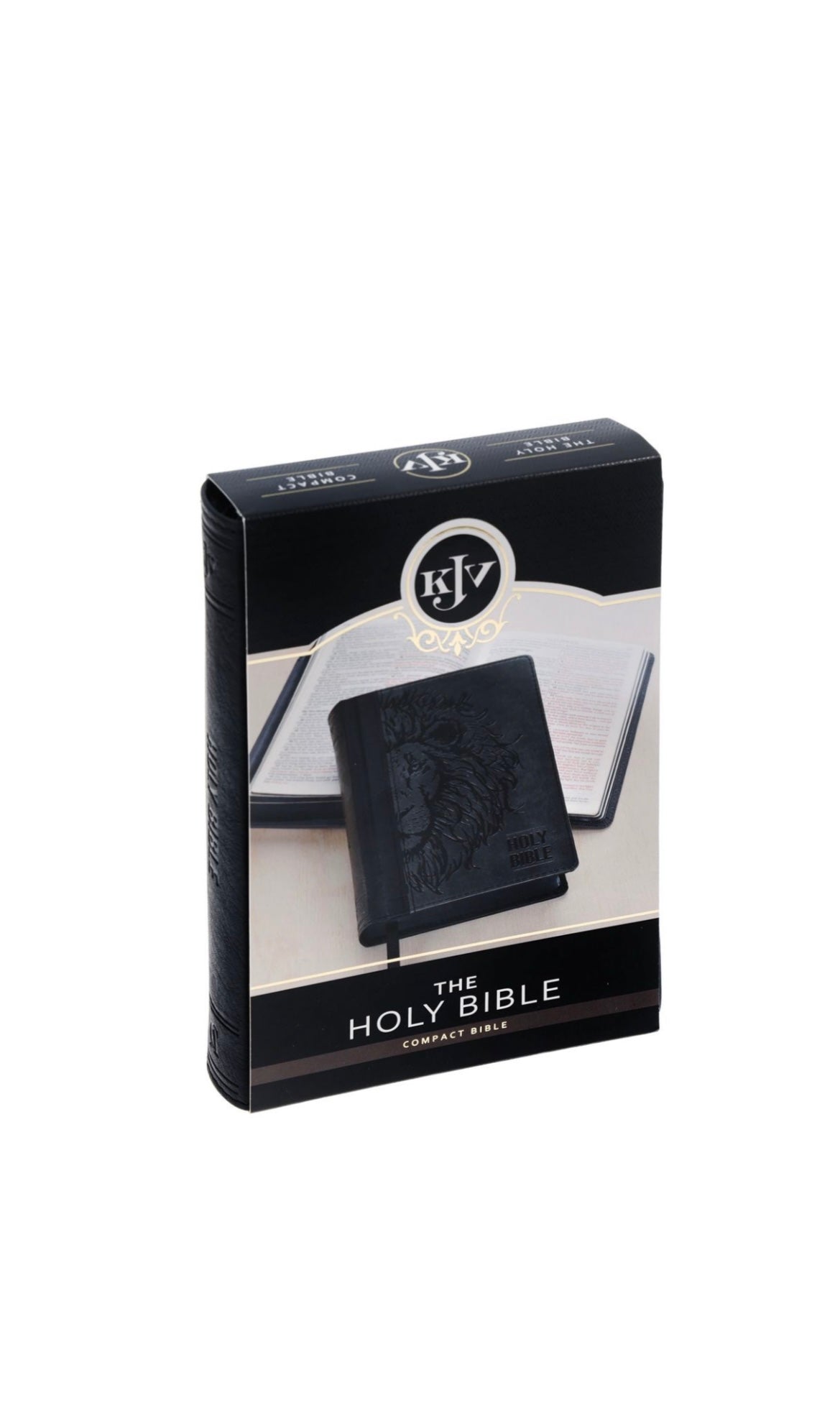 KJV Compact Bible, Faux Leather, Grey Lion (Small Bible)