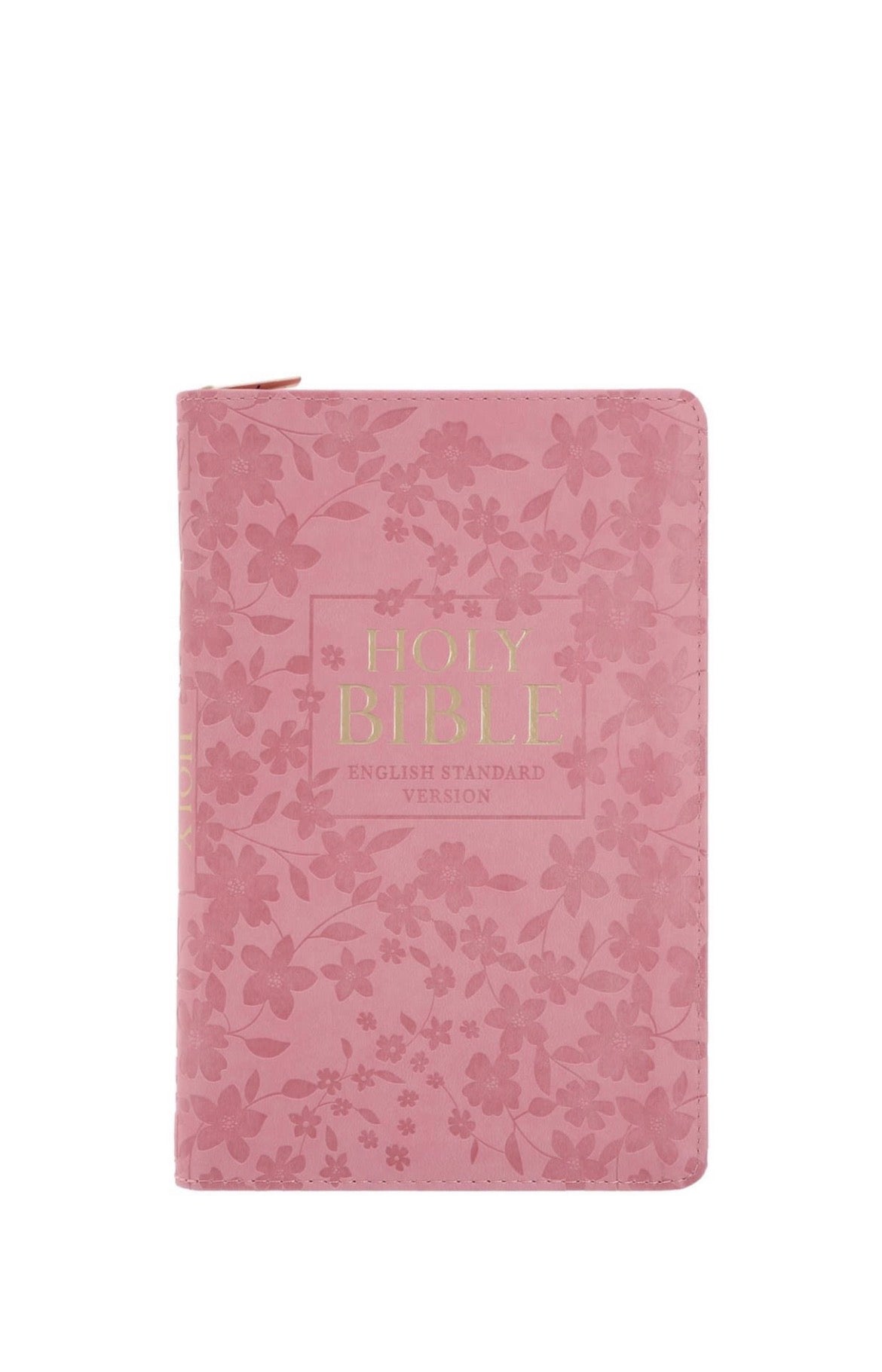 ESV Pink Faux Leather Compact Bible With Zip