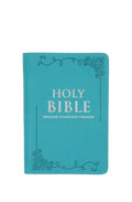 ESV Compact Bible, Faux Leather with Zip, Teal